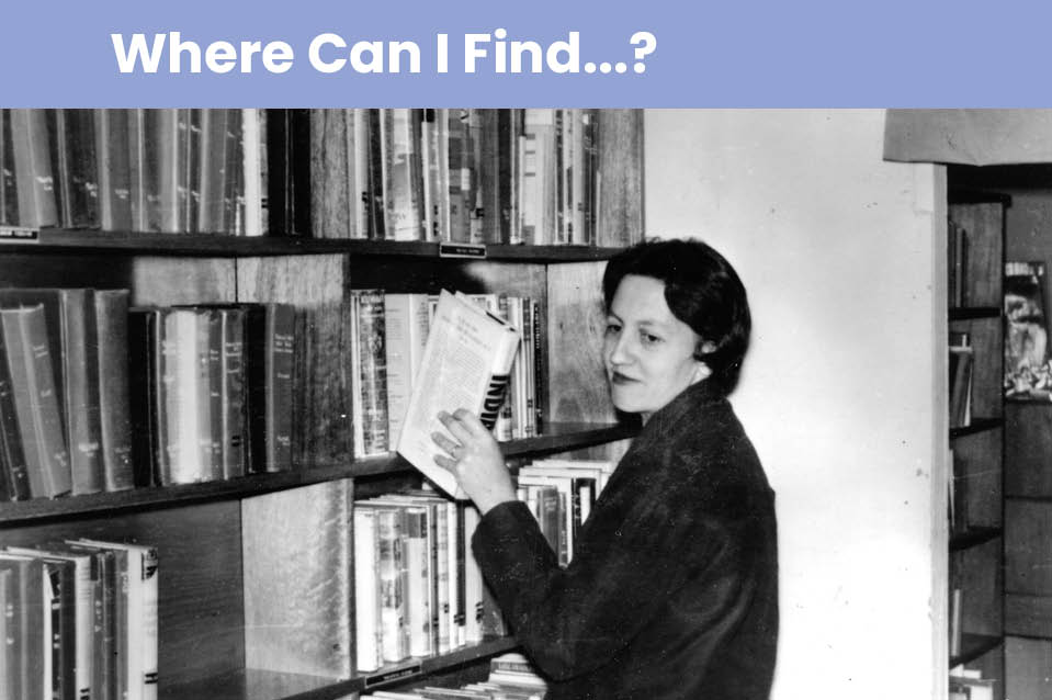 Where Can I Find...?